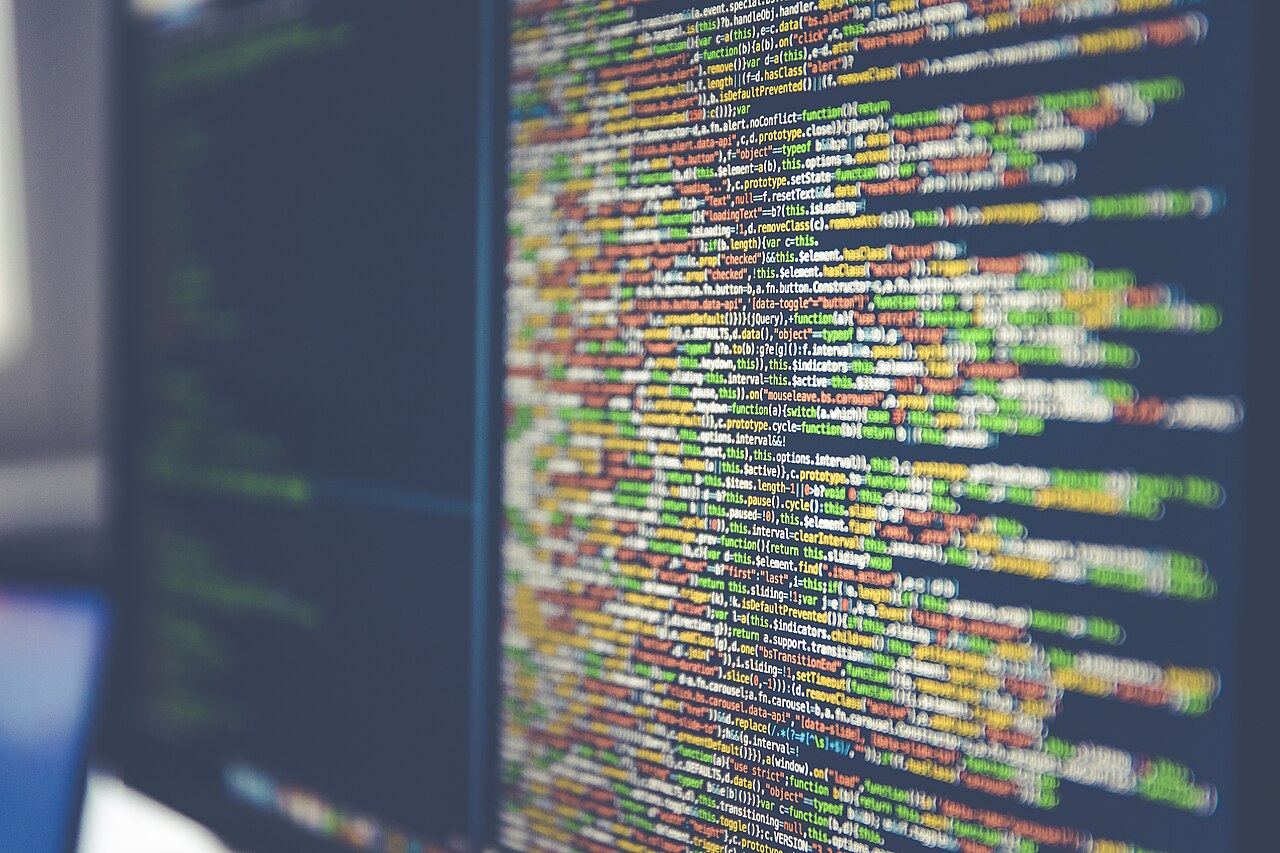 Software code shown on a computer monitor